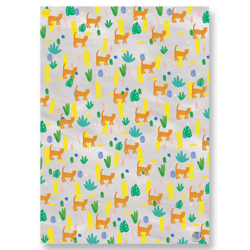 Geschenkpapier - Oliver Bonas, ca. 50 x 70 cm  , Katze