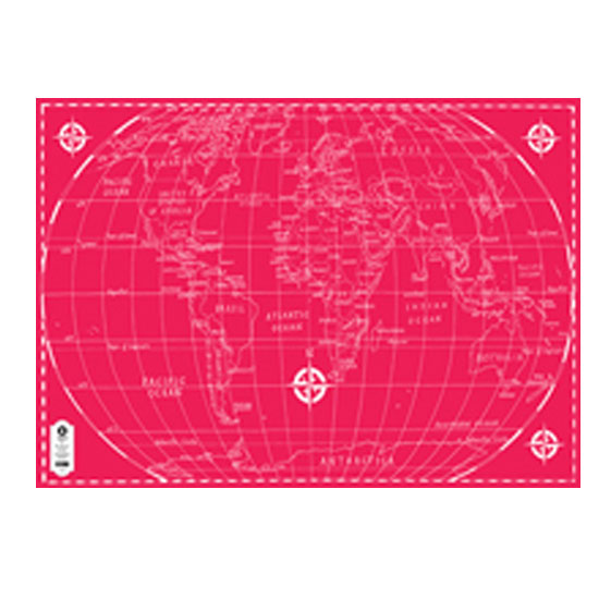 Geschenkpapier - Maps World, Weltkarte, ca. 50 x 70 cm