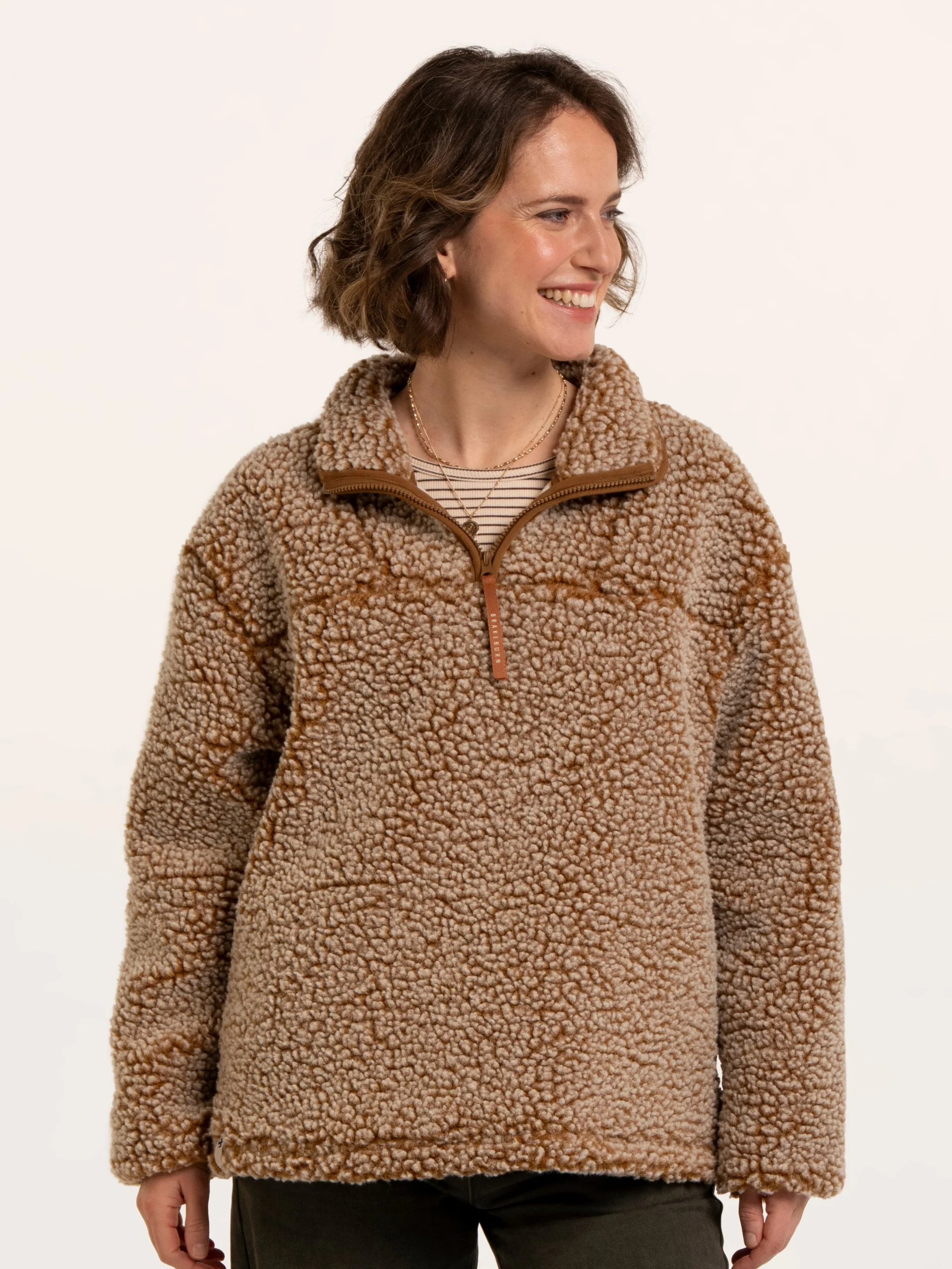 BRAKEBURN Fleece Pullover Mangerton textured 1/4 Zip Fleece