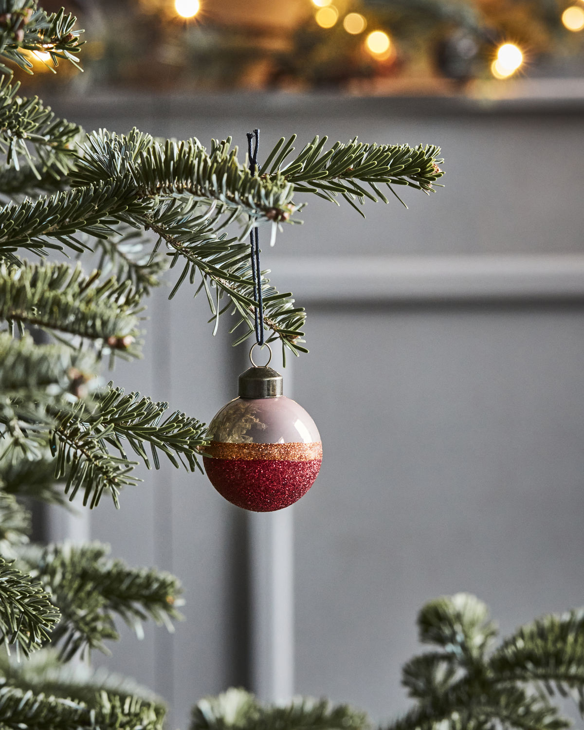  House doctor XMAS Weihnachtskugel "MALO" Rose/Apricot/Red von House doctor, ca. 5 cm   