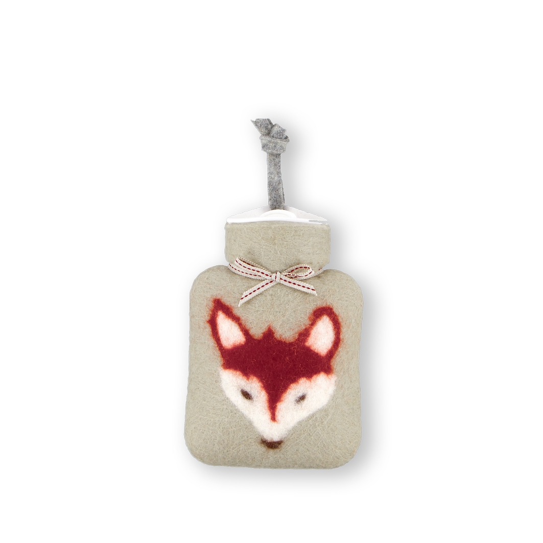 Dorothee Lehnen Miniwärmflasche  Fuchs, Farbe Pelican , ca. 11×15 cm   