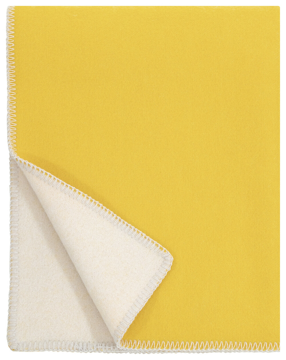 Lapuan Kankurit TUPLA Wolldecke , yellow-light beige, 130×180 cm  