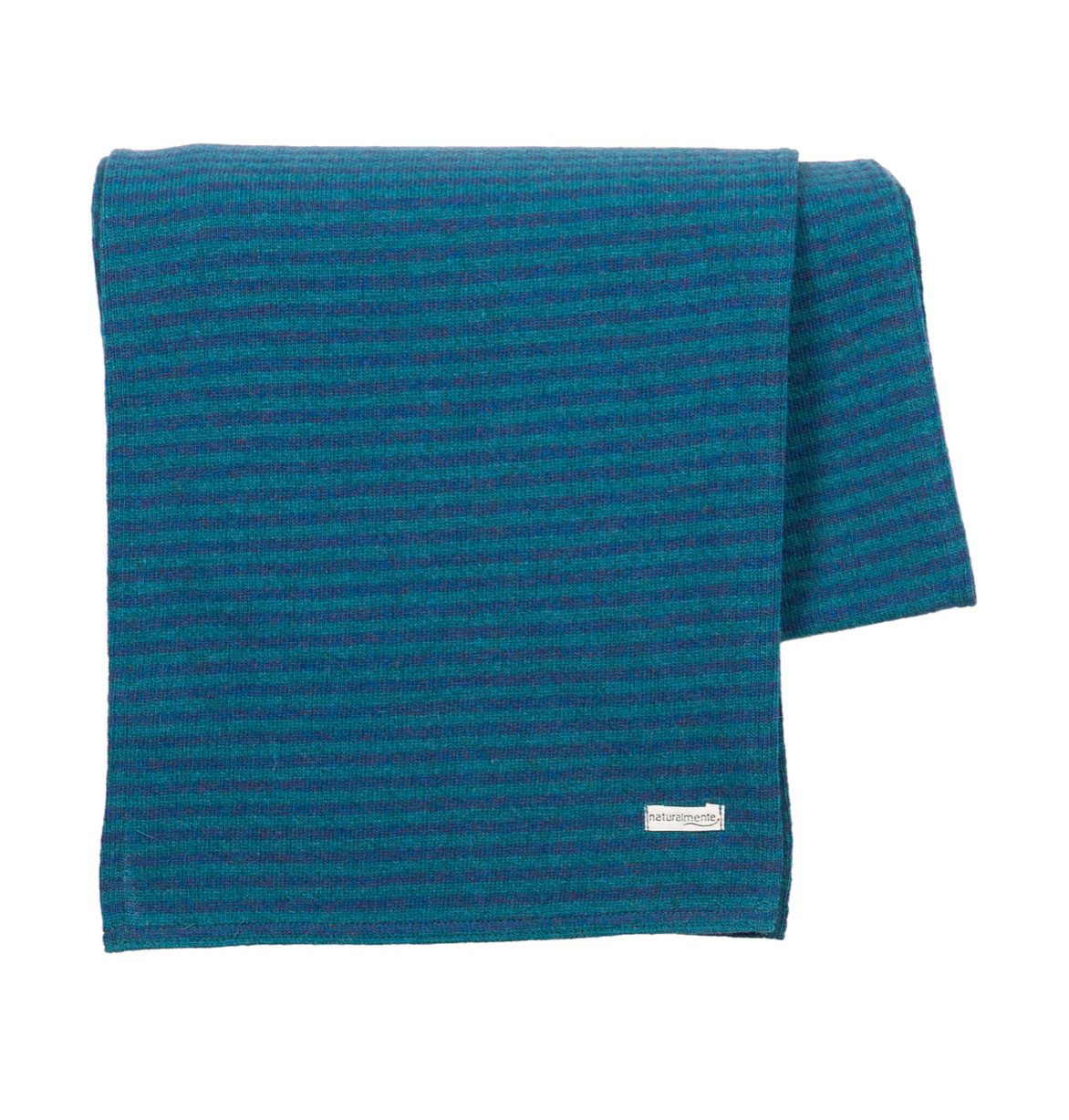 DUNQUE Ringel-Schal, Farbe jade/tealblue, Made in Germany 