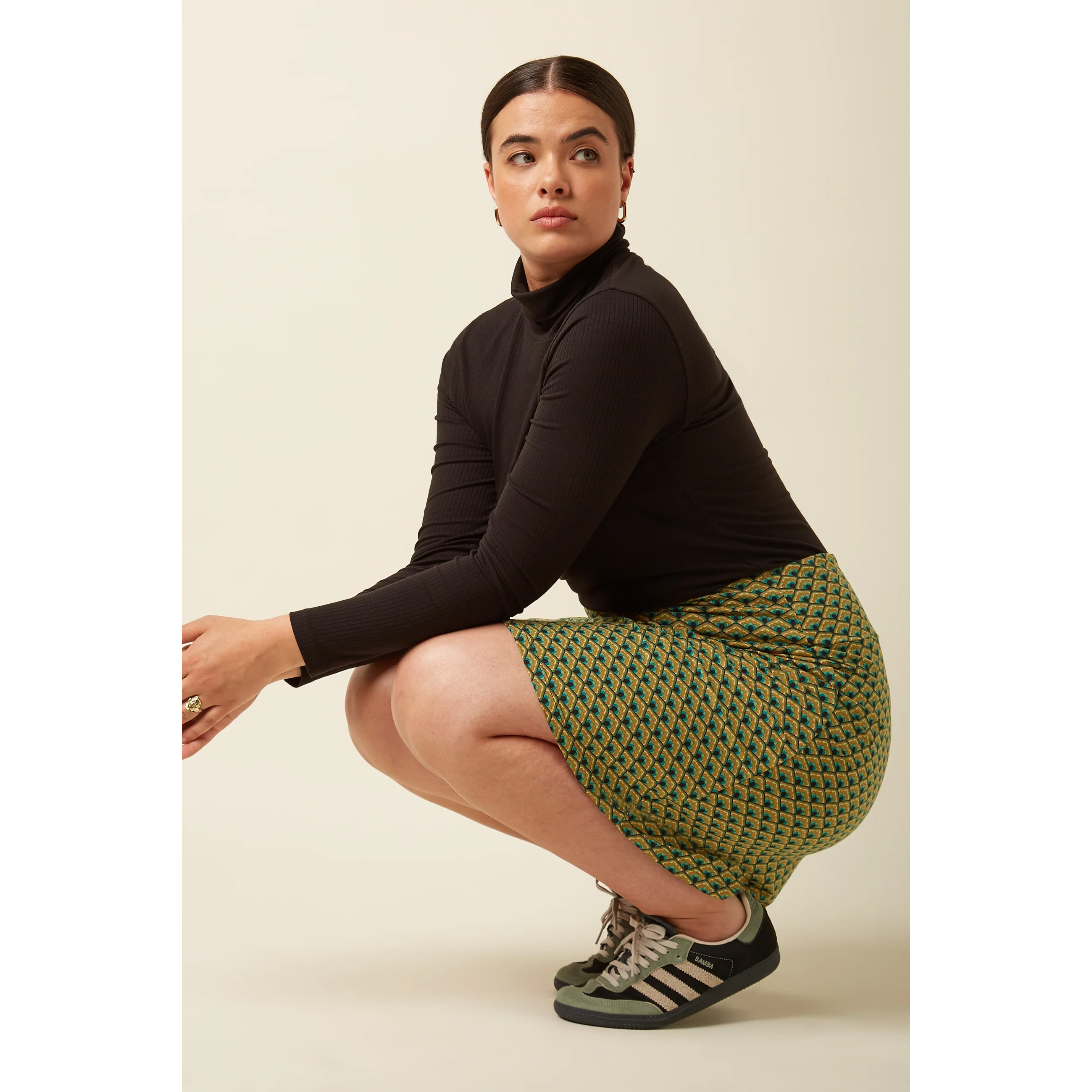 King Louie Border Skirt Frio, Rock, Farbe Spruced Green - Frio