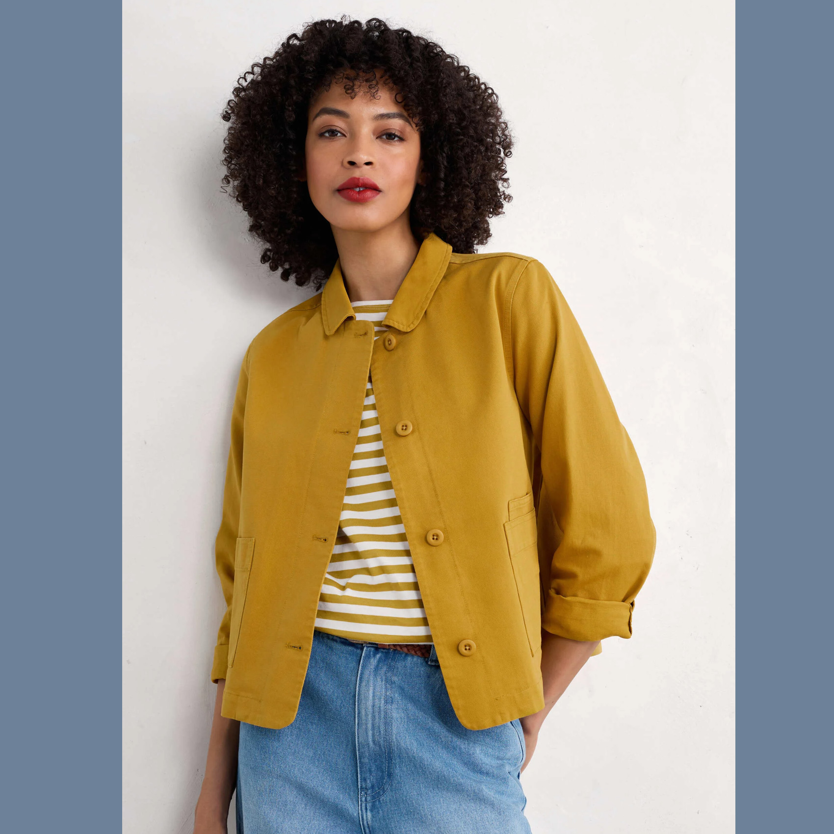 % SEASALT CORNWALL Leichte Sommerjacke Coombe Lane Jacket, Farbe: Chamomile