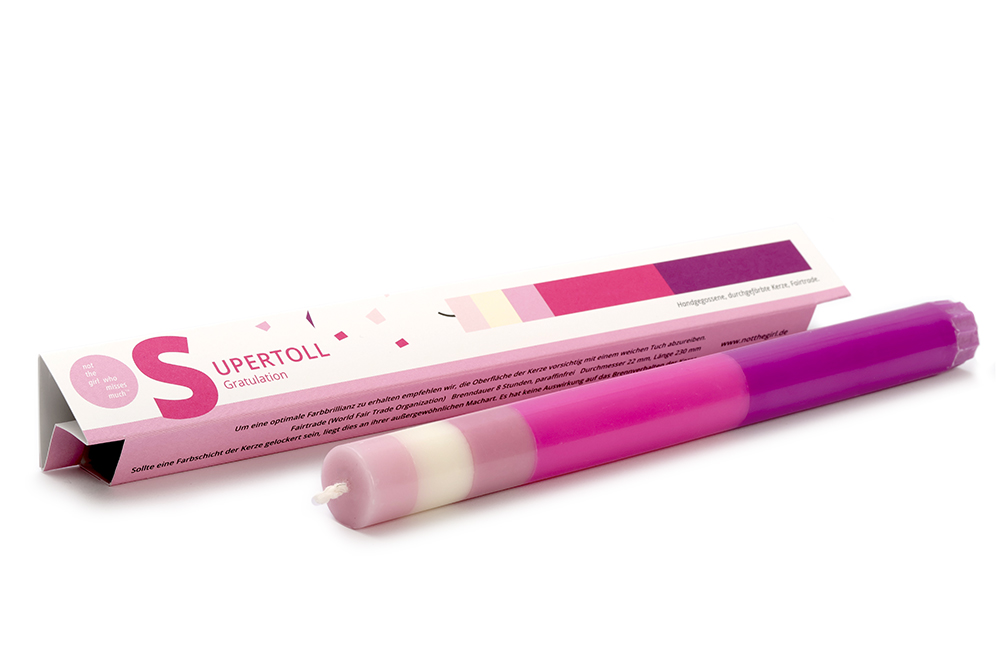 KERZE SUPERTOLL von not the girl who misses much , Stabkerze, Gratulationskerze
