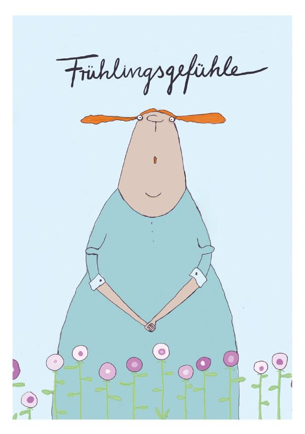 kittiekatstudio Postkarte " Frühling" von kittiekatstudio    