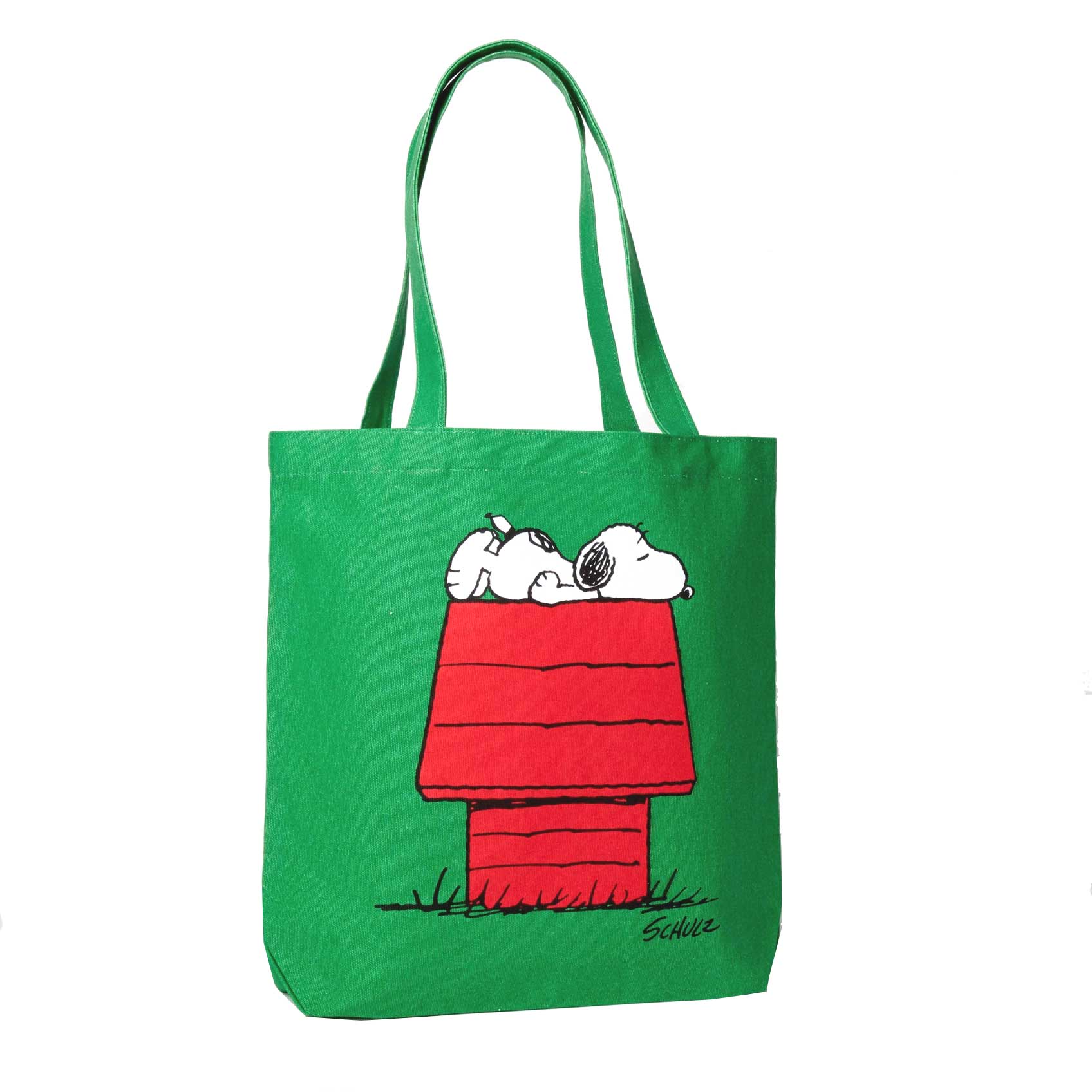 The Peanuts Stofftasche, Snoopy " I Think I'm Allergic to Mornig!" Baumwolle  Oeko-Tex® , grün