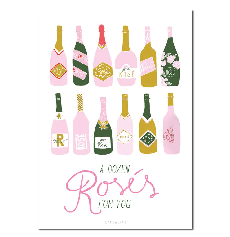 Typealive Postkarte "Rosés" 
