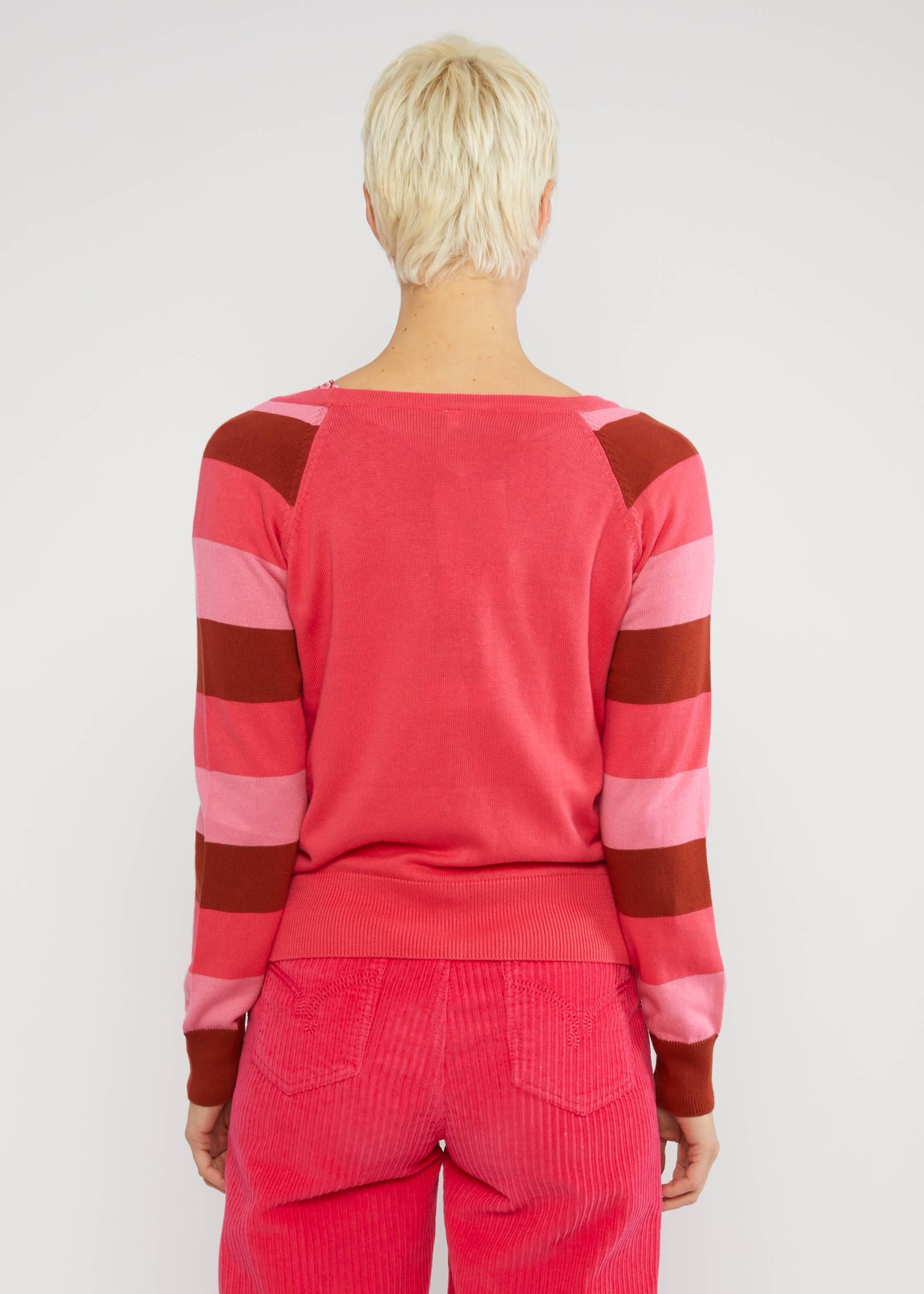 % Blutsgeschwister Cardigan Bright Side of Life, Strickjacke, Muster: red flirty stripes