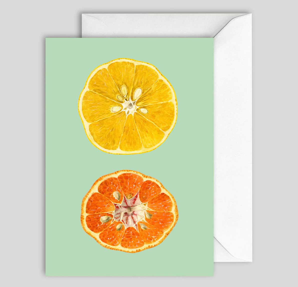 Doppelkarte Orange & Zitrone