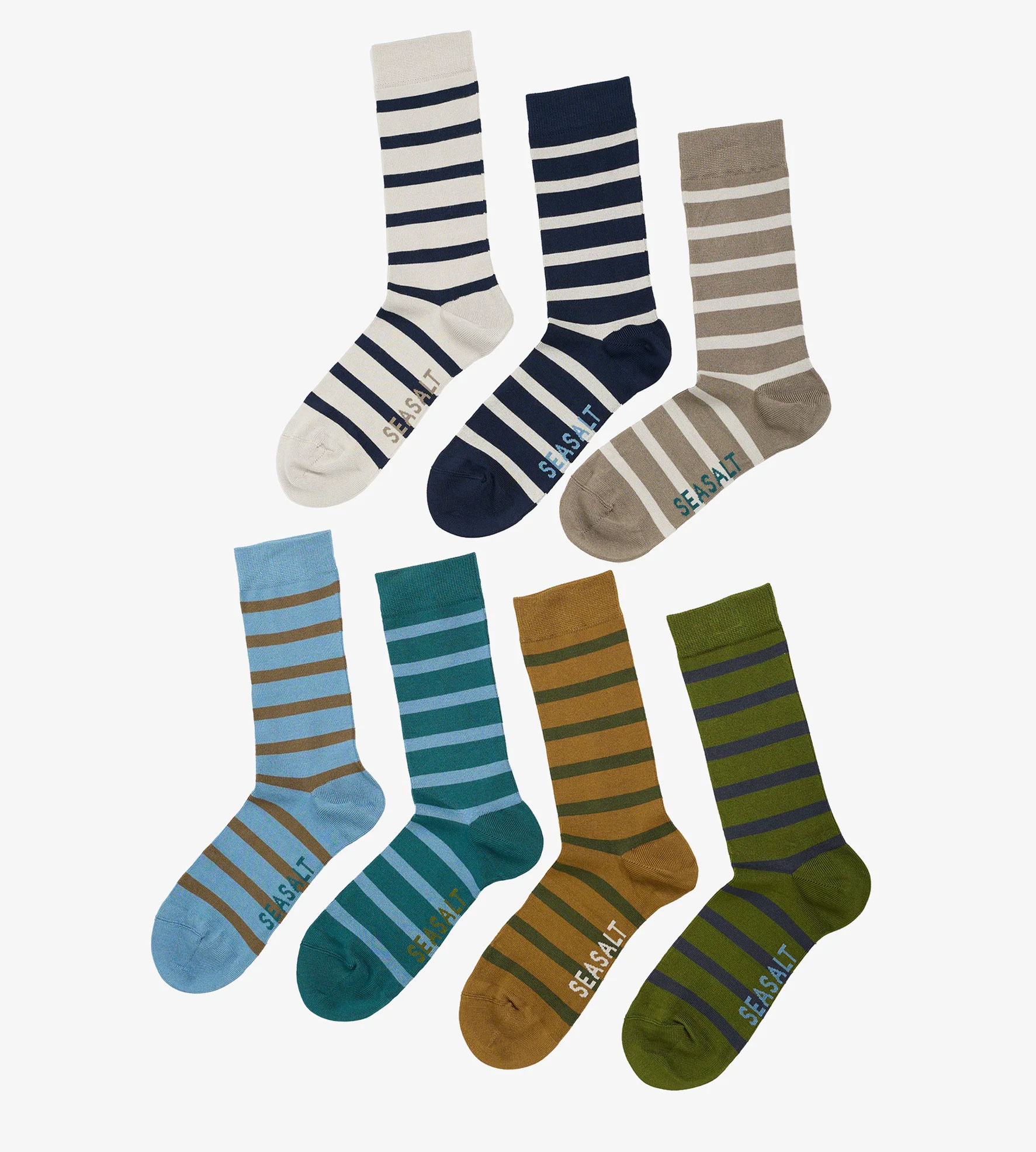 SEASALT CORNWALL Gift Box of 7 Men's Sailor Socks-Wennac Mix, Socken, ONE SIZE ca. 42-47