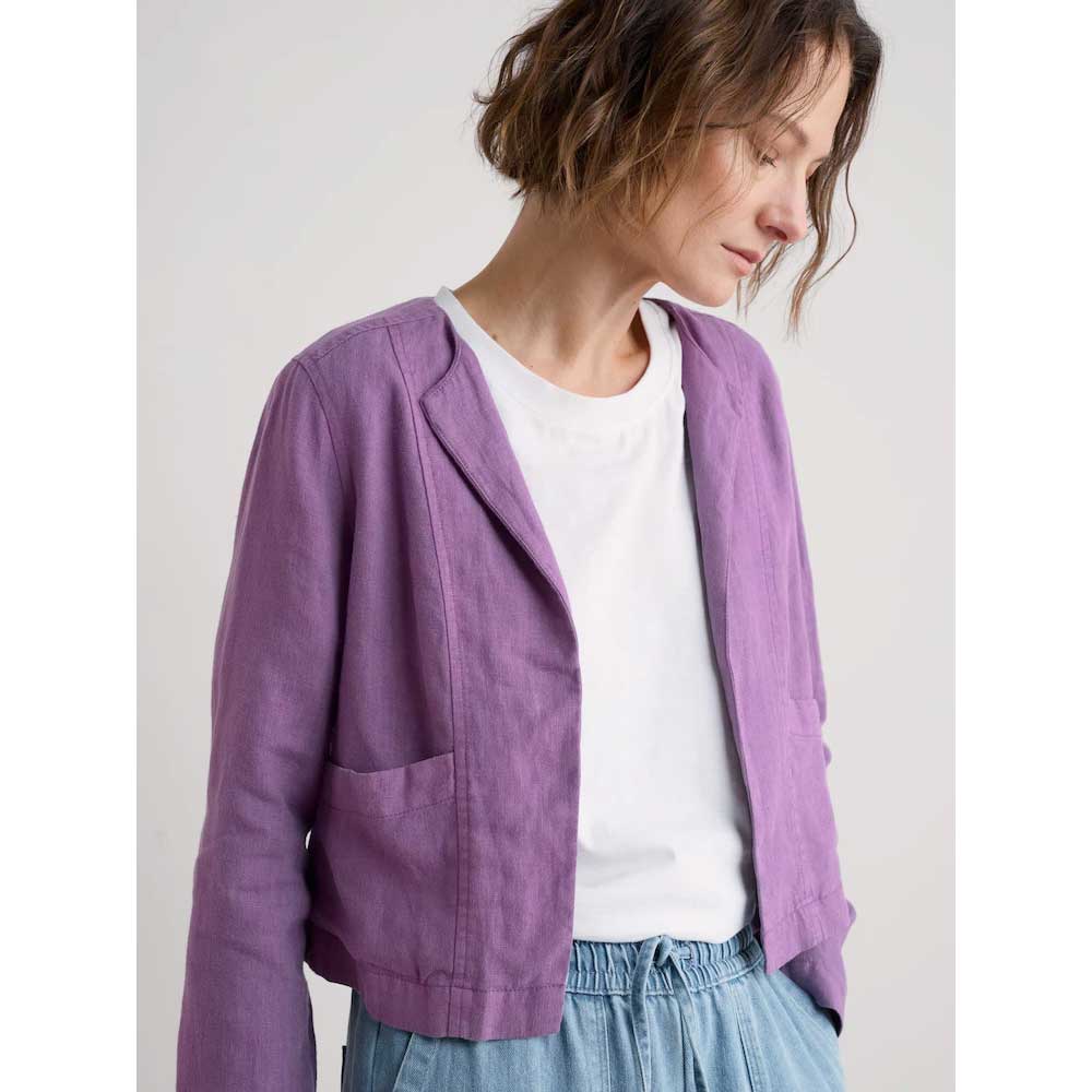 % SEASALT CORNWALL Leinenjacke Country Lane Linen Jacket, Farbe Light Damson