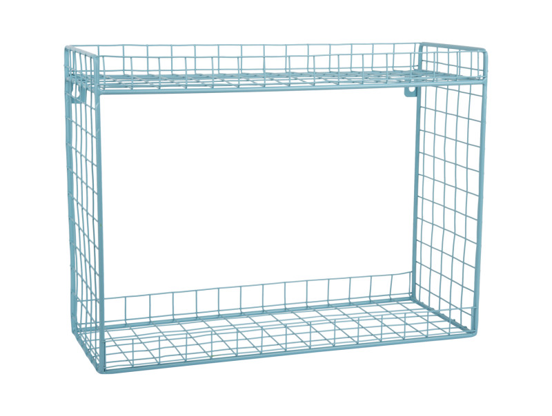 Wall Rack Reja Double Layer,  Turquoise blue, ca.30 x 15 cm  