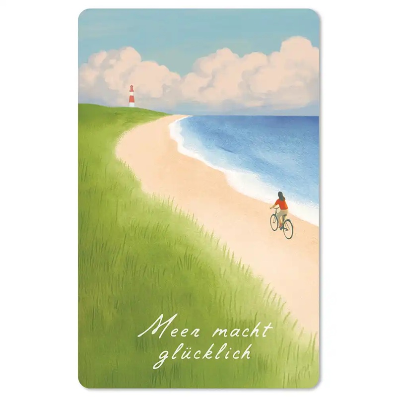 Lunacard Postkarte Meer macht glücklich
