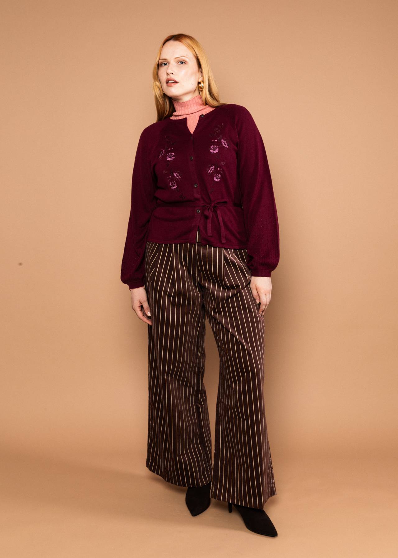 Blutsgeschwister Winter Strickjacke Tender Thoughts, burgundy dream knit