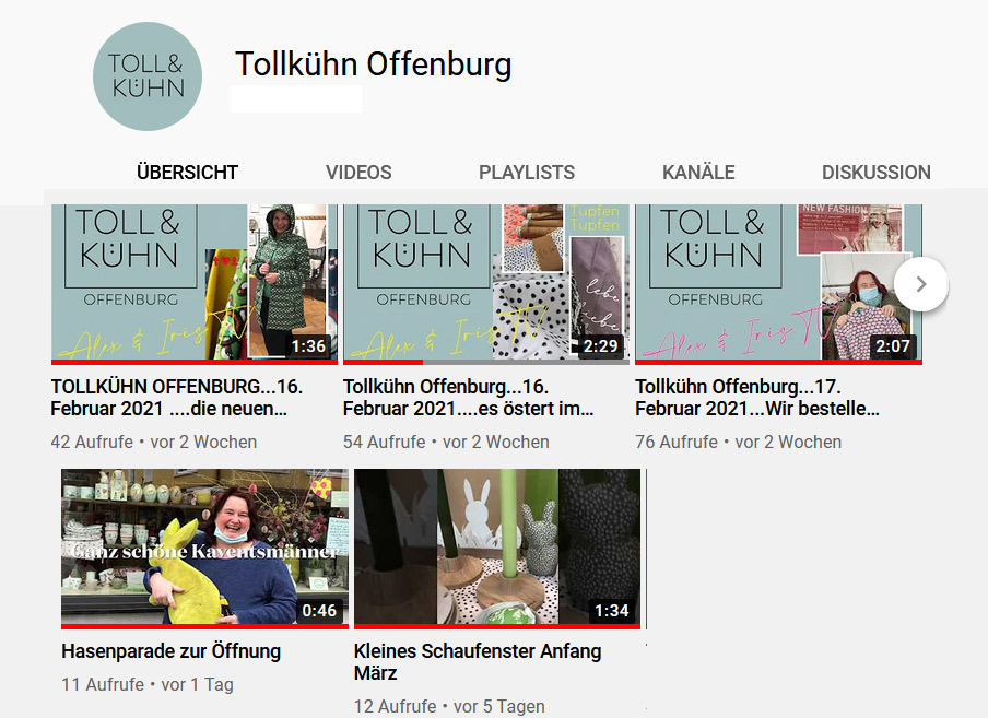 wir haben jetzt ein Youtube Kanal