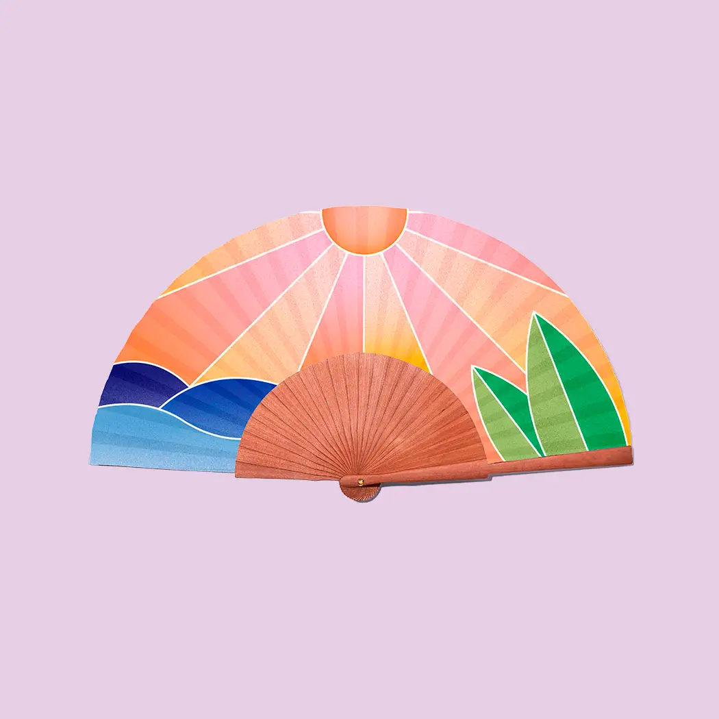 Fächer Nr.6  "Golden Hour" STANDARD Faltfächer  von A FAN OF aus Barcelona  