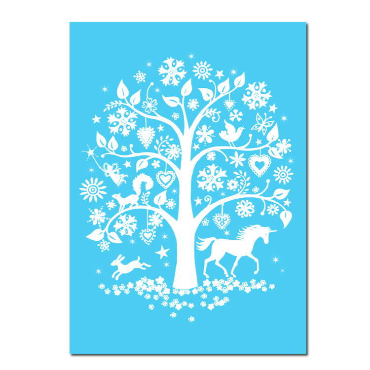 % Postkarte Fairy Tree von Linda Edwards
