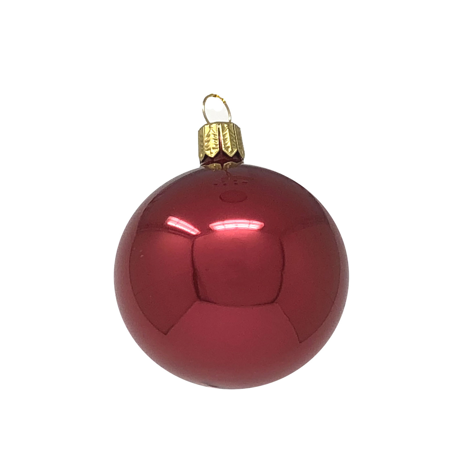 Christbaumkugel bordeaux opal, D. 6 cm von der Oberfränkische Glasmanufaktur, Weihnachtskugel