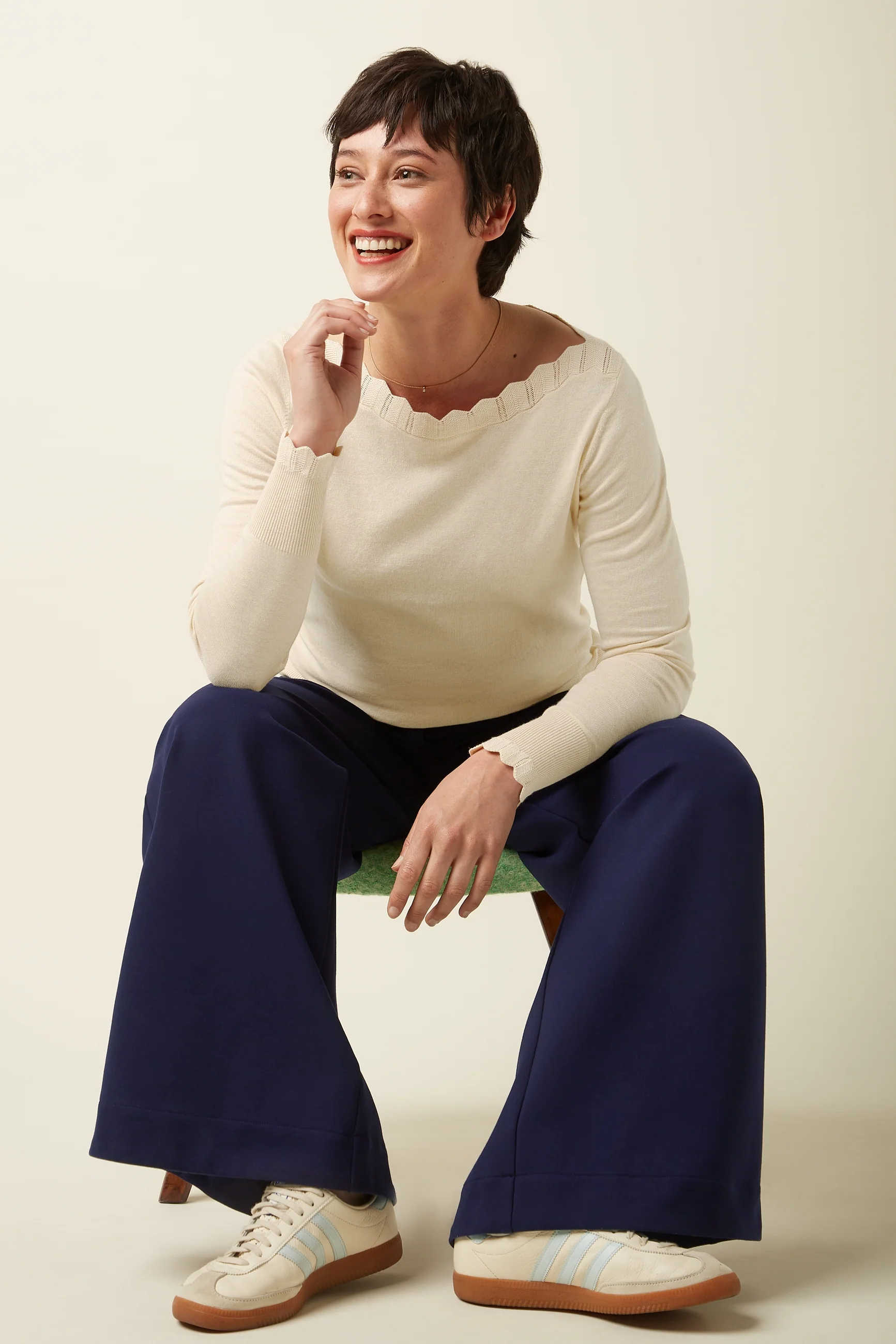 King Louie Audrey Top Cocoon, Farbe Cream 
