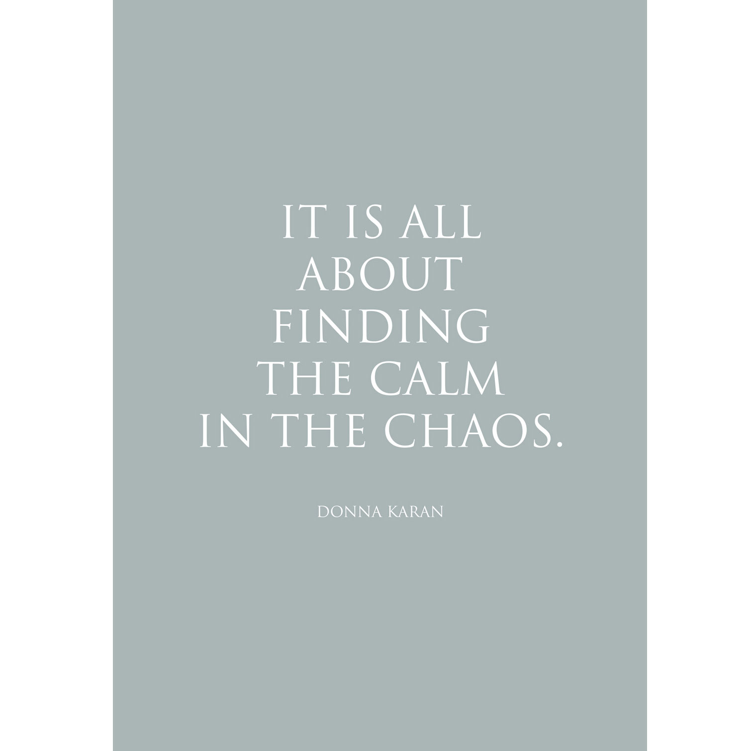 Kunstdruck "The Calm in the Chaos…" Donna Karan von Wunderwort ... letzte Chance, wird nicht nachgedruckt! 