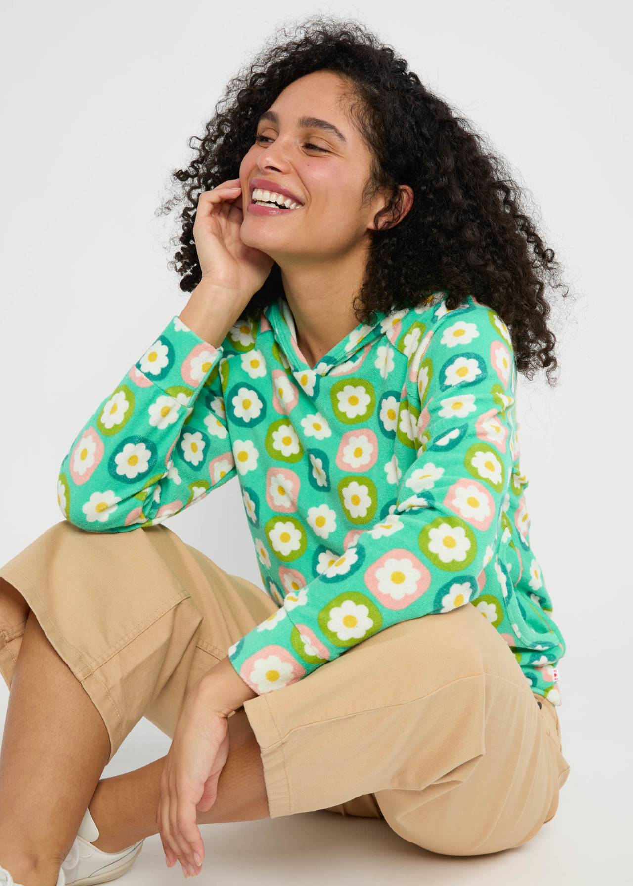 % Blutsgeschwister Hoodie Miracle of Wimbledon - fresh spring blossom, Frottee %