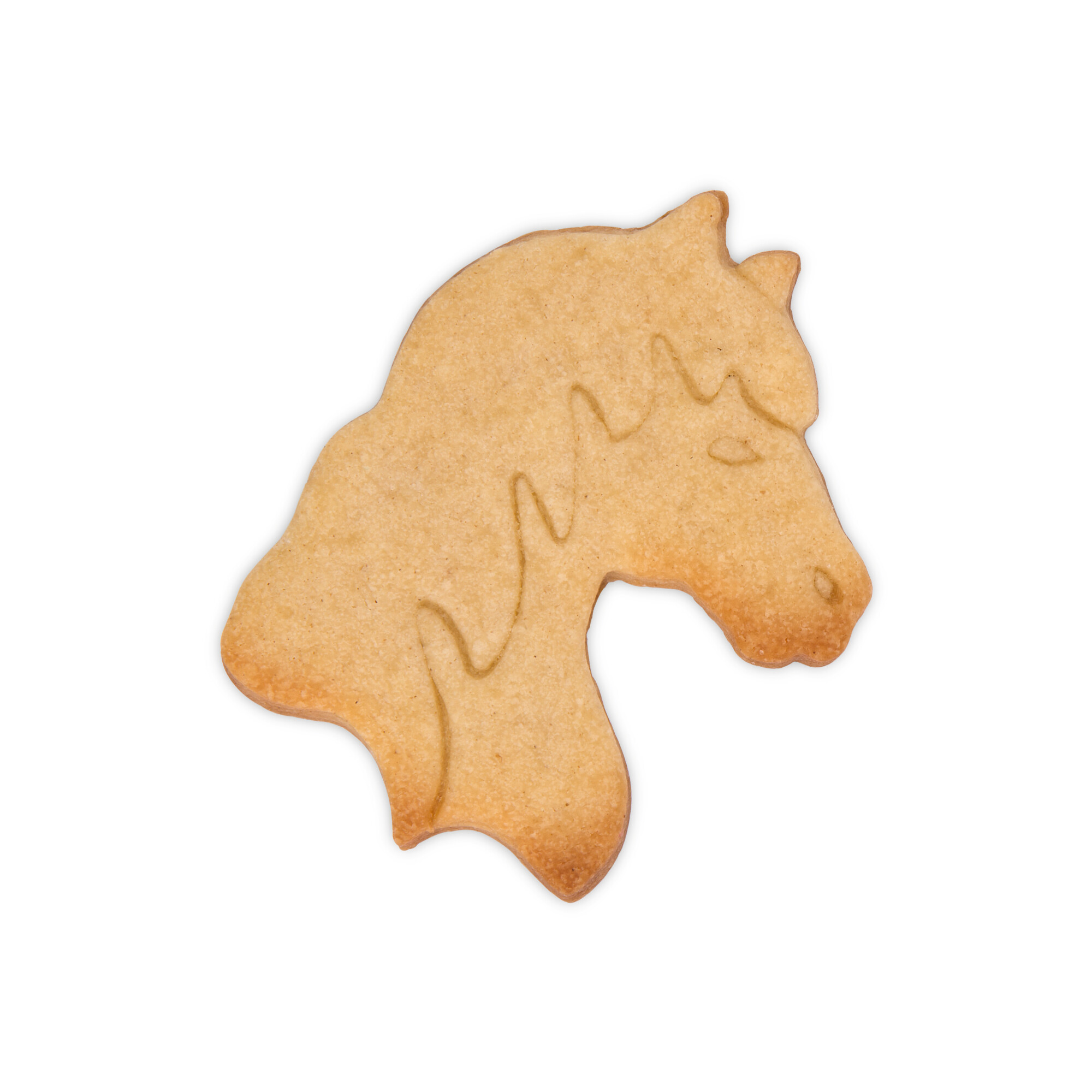Ausstecherle Pferdekopf Edelstahl 8 cm von Städter, Präge-Ausstecher Pferdekopf, Plätzchen Backen