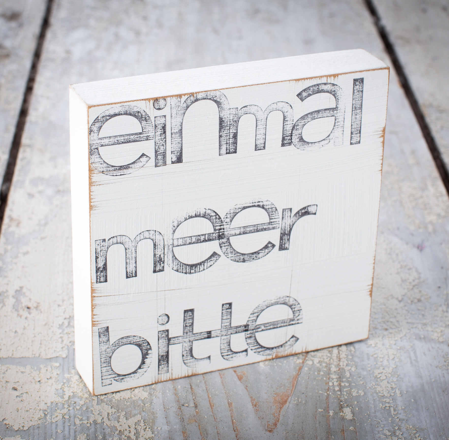 Textplatte "einmal meer bitte" von iopla , 15 x 15 cm   