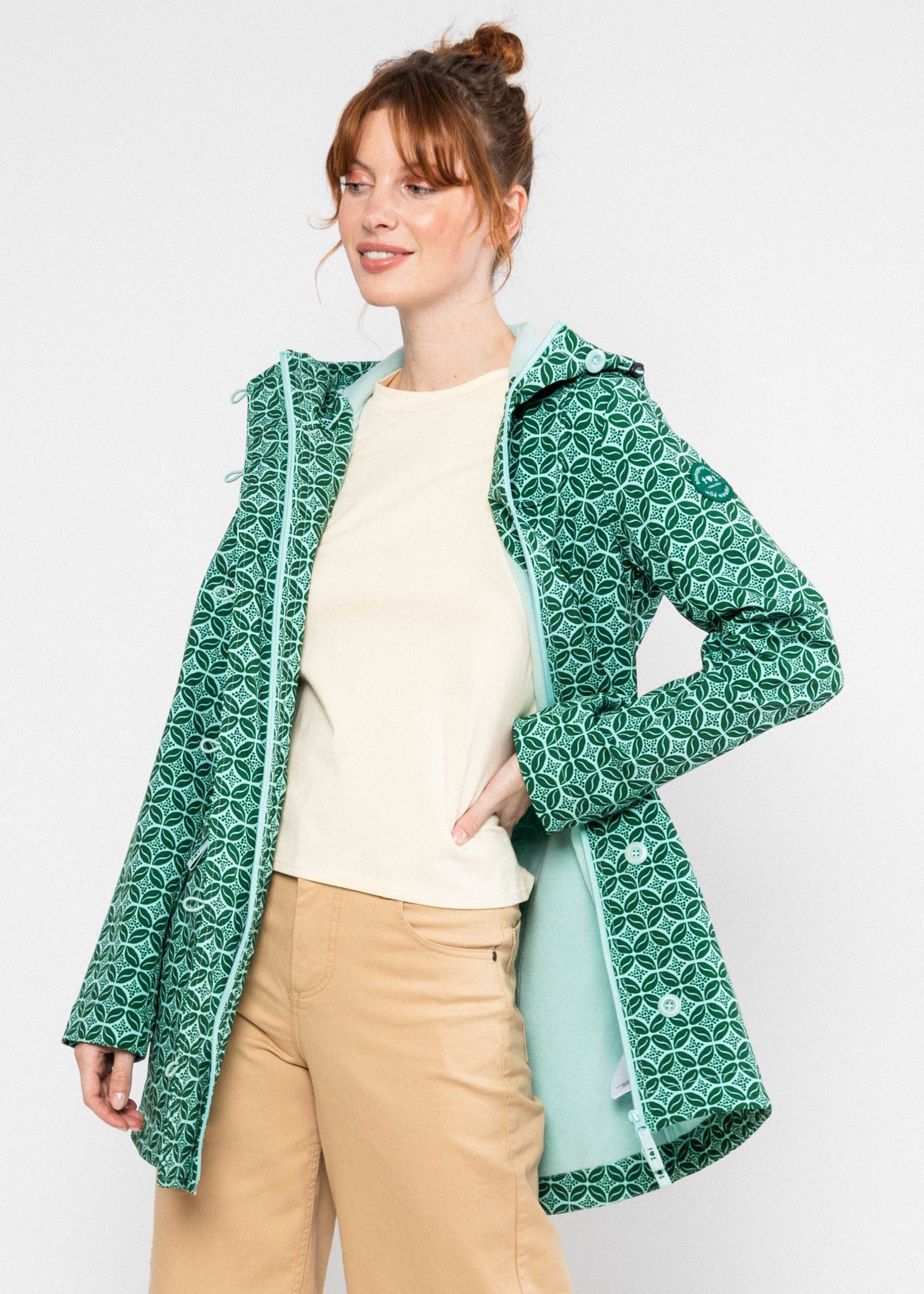 Blutsgeschwister Softshelljacke Wild Weather - moonlit bloom, Grün