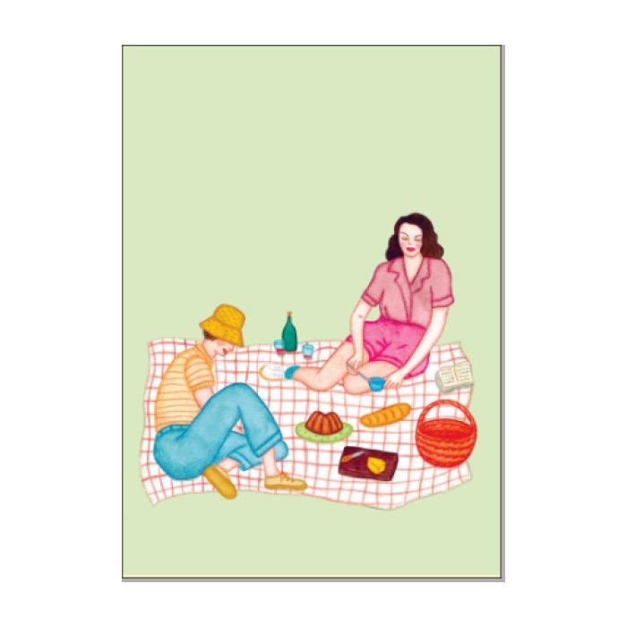 Postkarte Picknick von ask a duck  