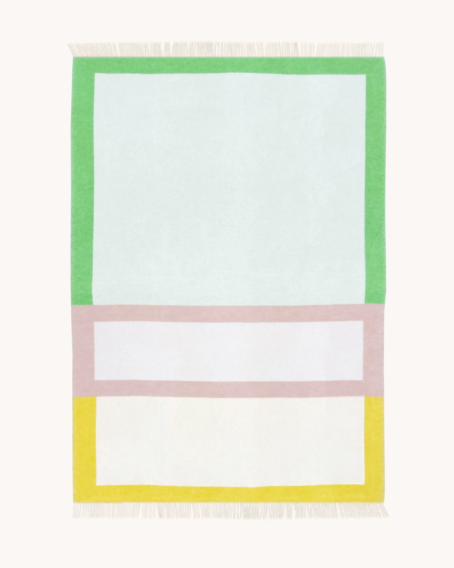 Maison Deux Wolldecke Color Block No.2 Gelb, ca. 130 x 200 cm, Plaid, 100 % Wolle  