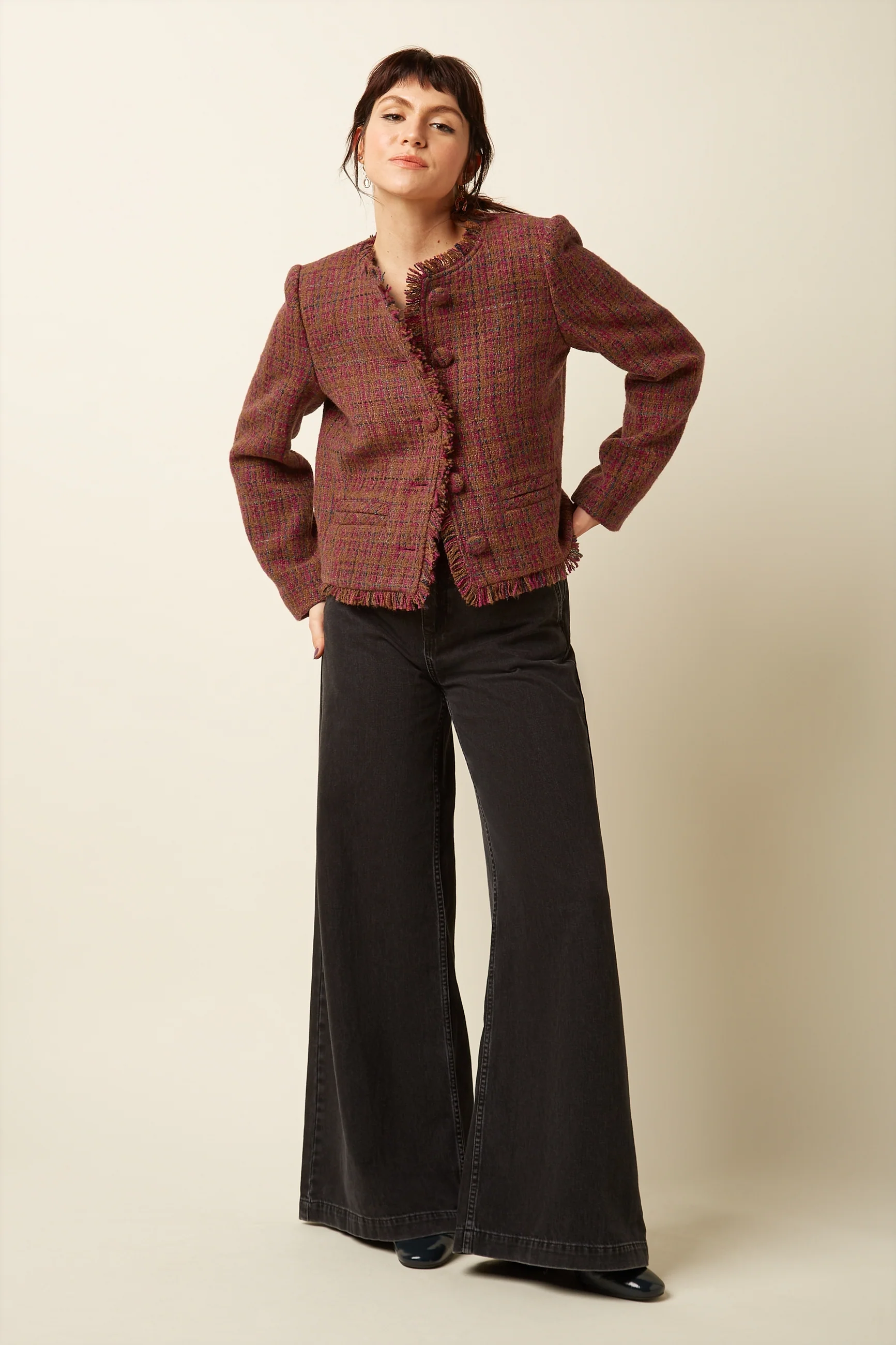 % King Louie Jacke Elara Jacket Pisaro, Farbe Wild Fuchsia - Pisaro