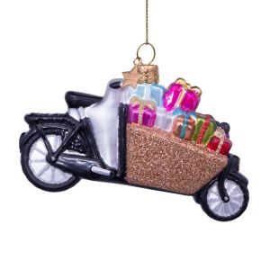 Weihnachtskugel Lastenfahrrad mit Geschenken, ca. 6 cm von Vondels  