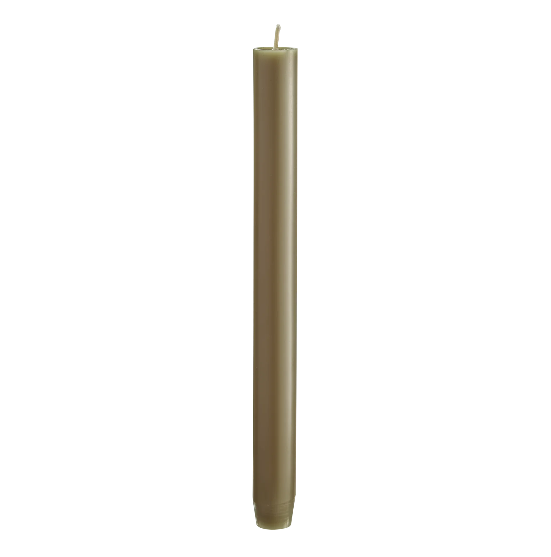 Engels Kerzen  Stabkerze gegossen, Größe D. 2,2 x H 24 cm Olive