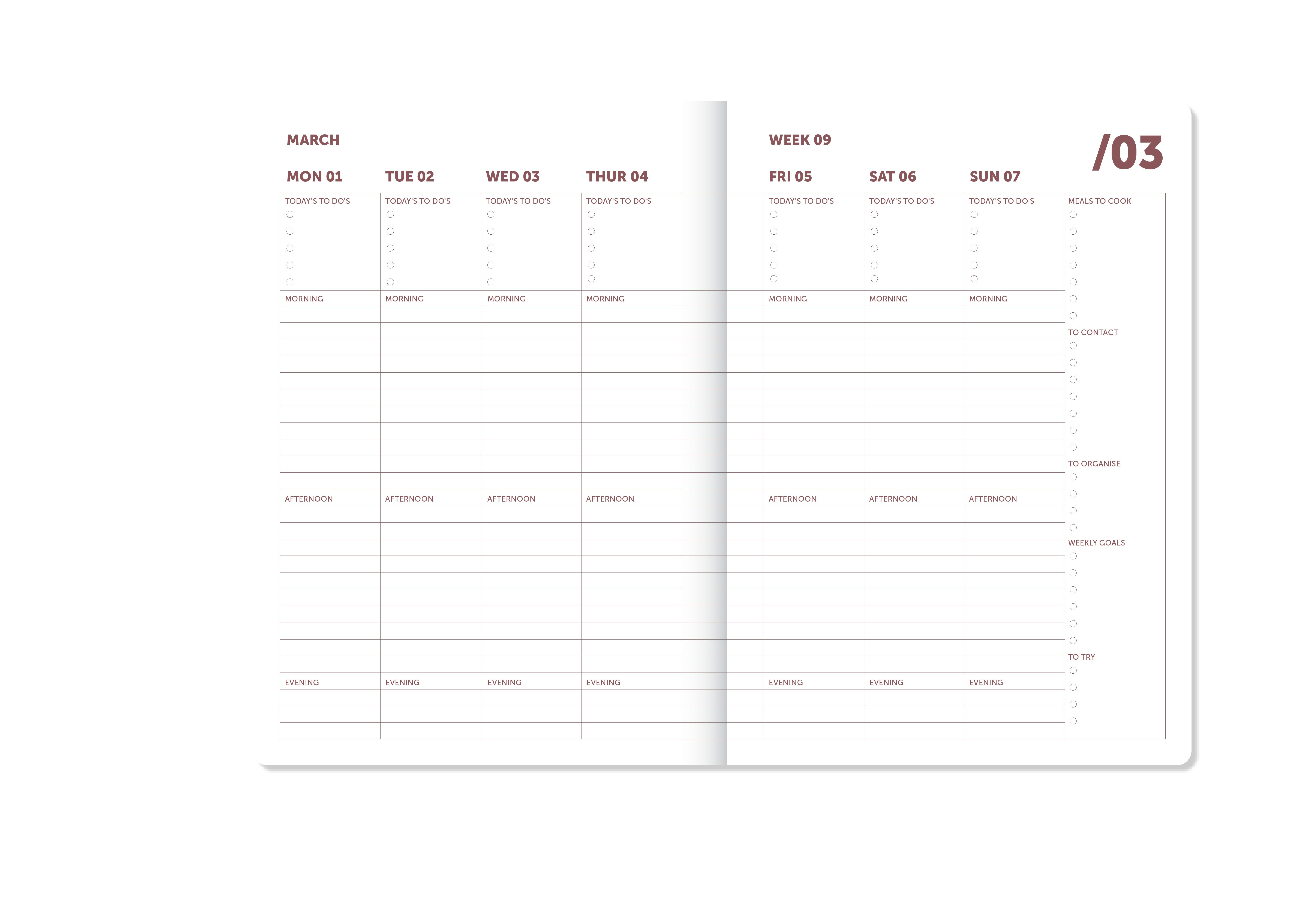 A-Journal A-Journal Diary Spiral - Organiser 2027 - Bordeaux Pink, Kalender 2027