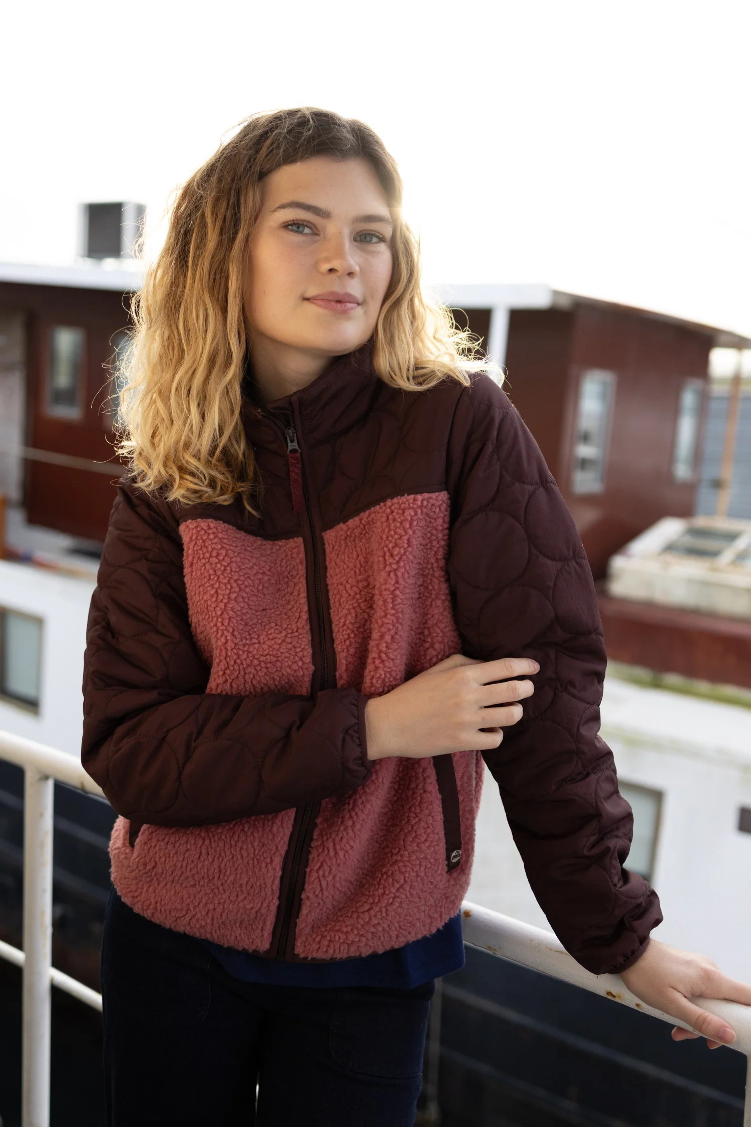 Danefae Danehazel Fleece Zip-Up Berry Compote/Dark Wine, Teddy Jacke