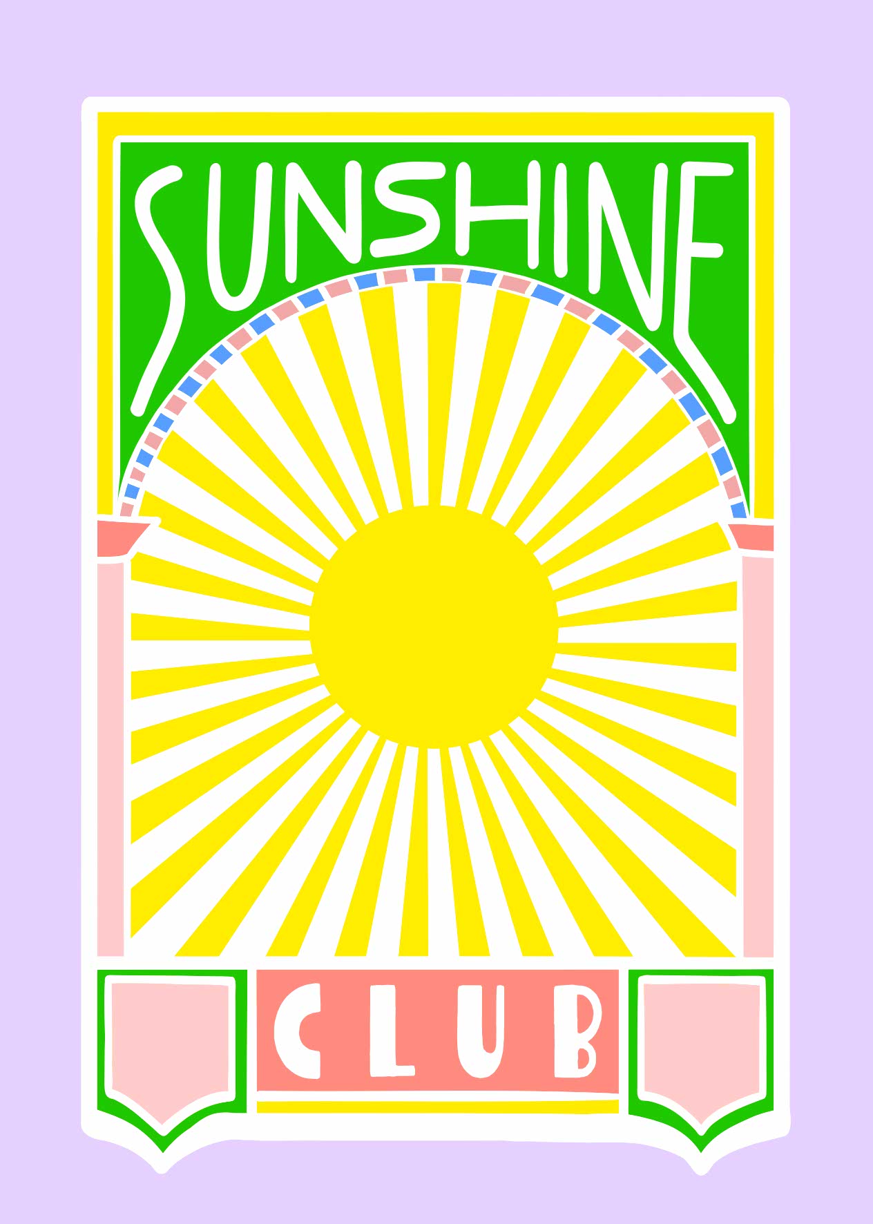 % Postkarte Sunshine Club von  Limo & Mo 
