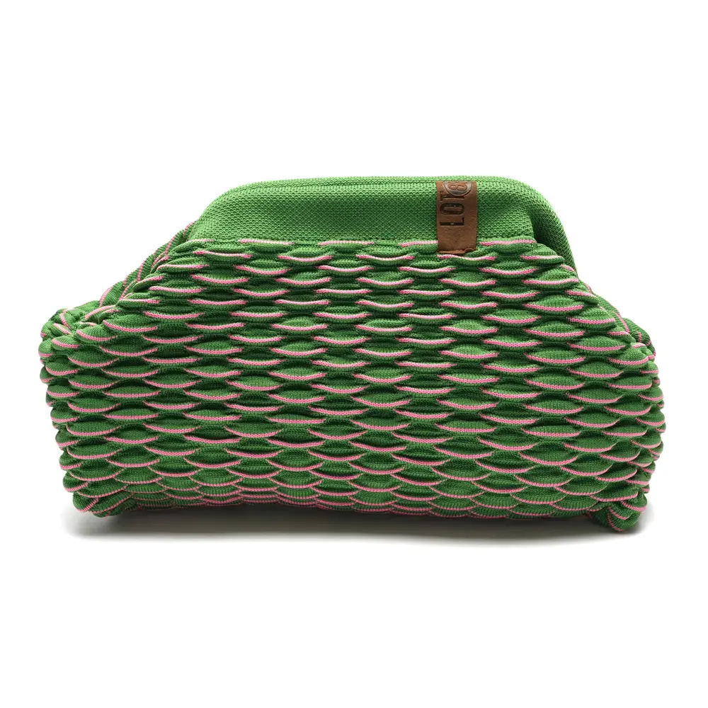 LOT83 Tasche Emma 27, Waben Grün,  ca.  20 x 27 cm