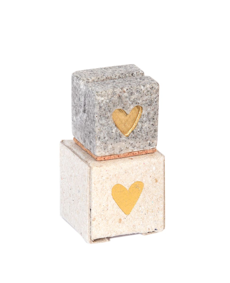 Good old friends Mini Kartenhalter "Goldenes Herz" , ca. 2,3 x 2,3 cm 