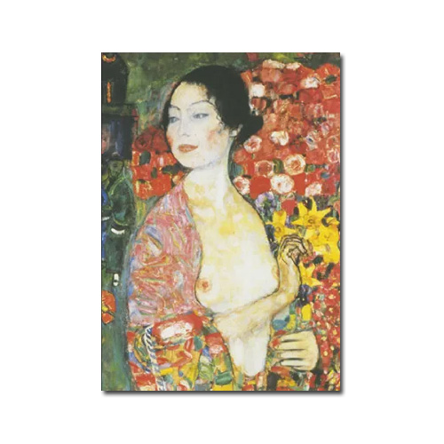 Postkarte  "The Dancer (Tänzerin)" von Gustav Klimt, Kunst  