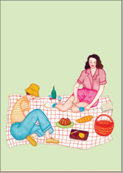 Postkarte Picknick von ask a duck  