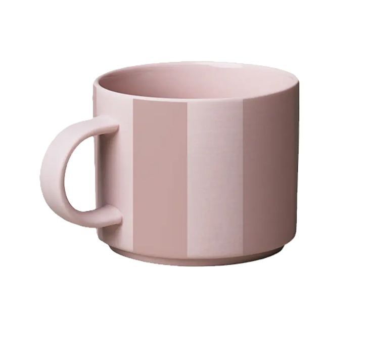 GOOD MOOD collection cup - blossom striped, Porzellantasse Streifen, 280 ml 