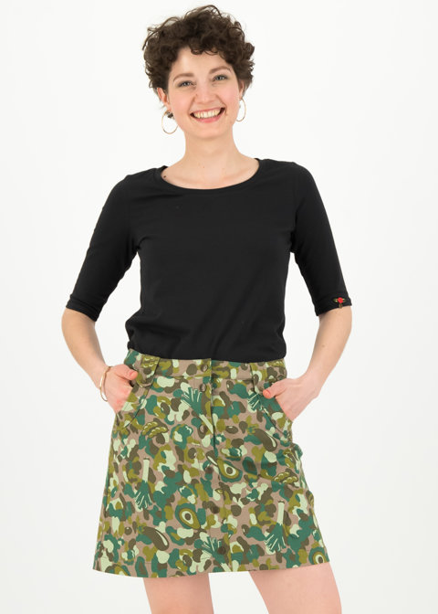 Rock snake, rattle and roll skirt von Blutsgeschwister, Farbe: braun, Stoffmuster: veggieflage Rock snake, rattle and roll skirt von Blutsgeschwister, Farbe: braun, Stoffmuster: veggieflage