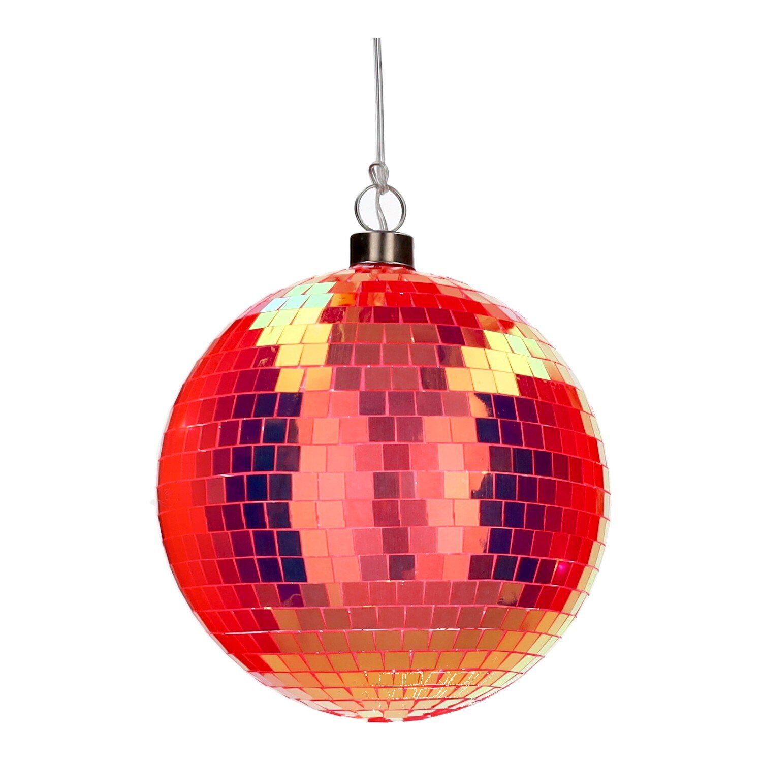 Disco, LED-Kugel, 15cm, neon orange , Diskokugel
