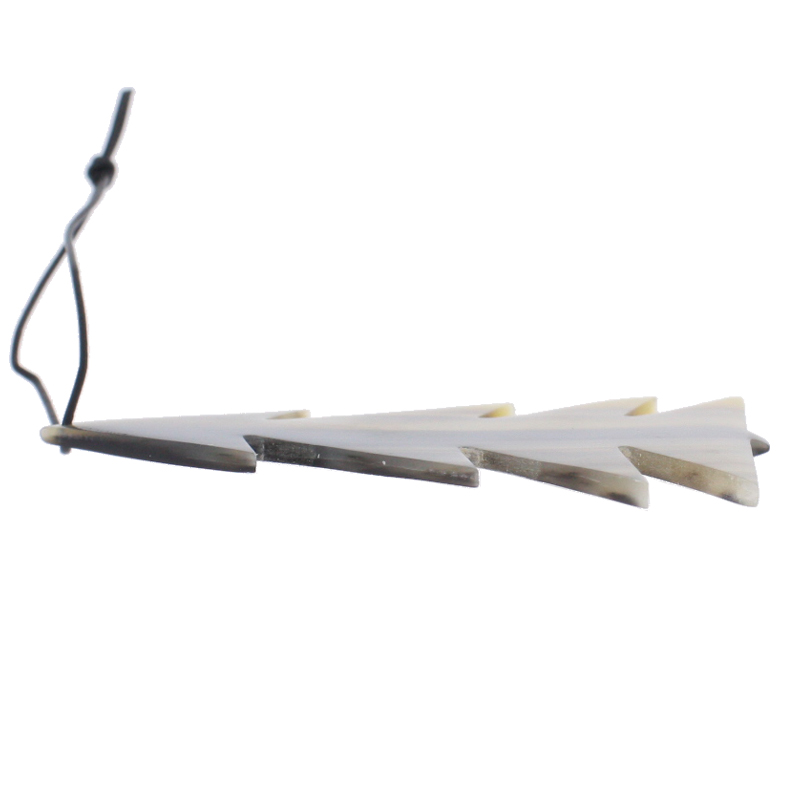 Horn Weihnachtsdekoration Baum, ca.7,8 x 6,7 cm, jedes ist ein Unikat