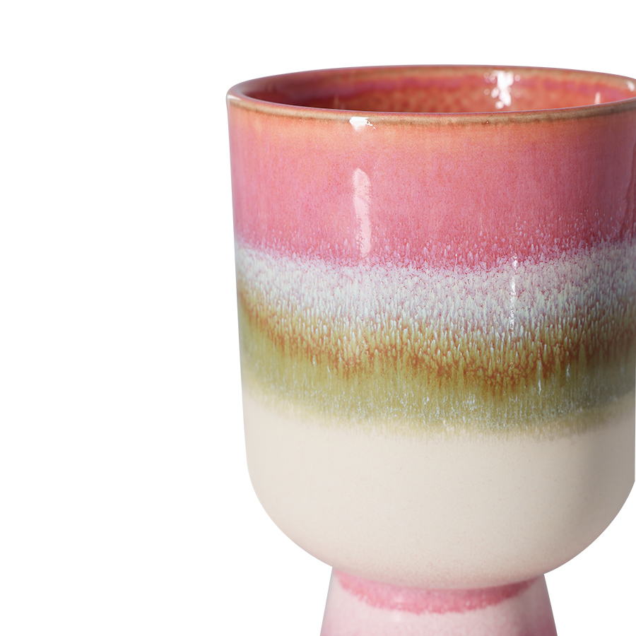 HKliving Retro flower pot rosefield,  ca. 19,5 cm