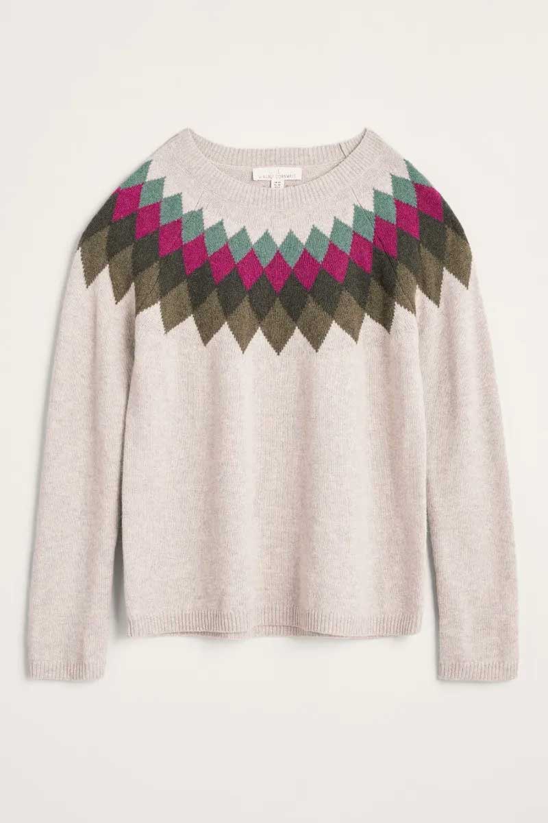 Seasalt Pullover Camber Rocks Jumper, Agate Aran Dark Freesia Seasalt Pullover Camber Rocks Jumper, Agate Aran Dark Freesia