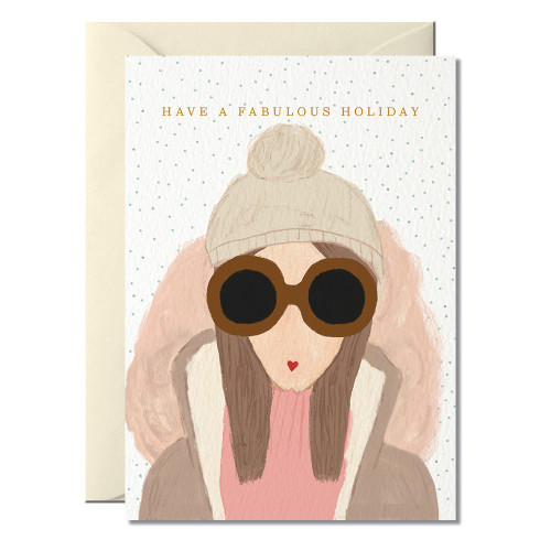 Nelly Castro Doppelkarte XMAS "Have A Fabulous Holiday"  Weihnachtskarte