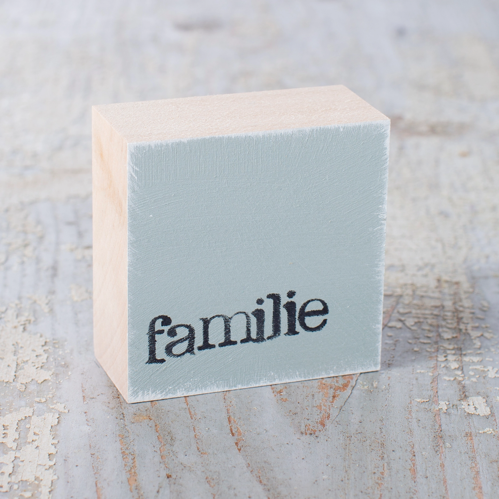 Textplatte "familie" weiß von iopla , 6 x 6 cm   